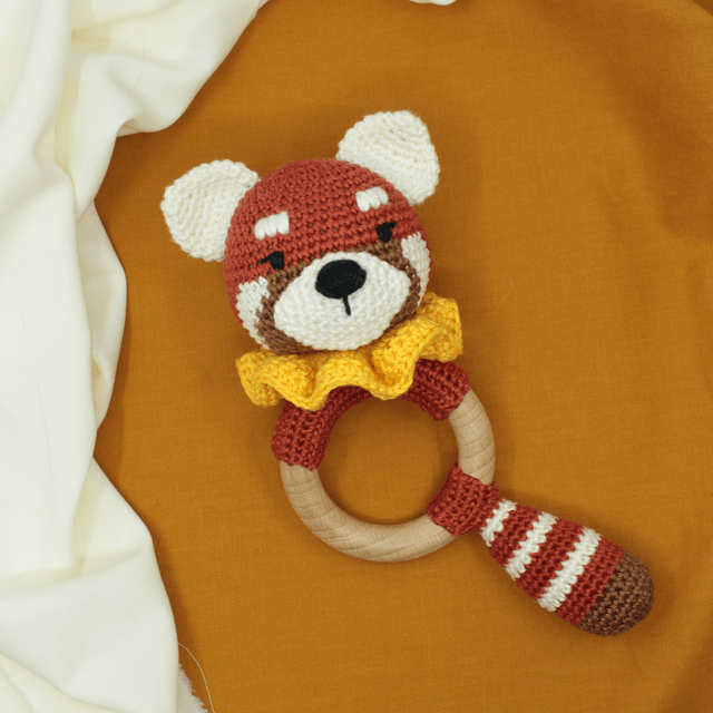 Hochet Panda Roux