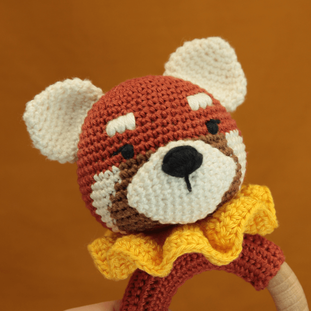 Hochet Panda Roux