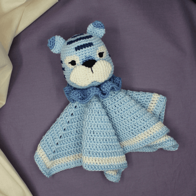 Doudou Tigre Bleu